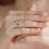 Women's X-Shape Cubic Zirconia Ring Vintage Style 2