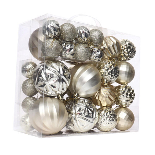 Christmas Balls Champagne Gold 46 pcs 1