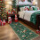 Christmas runner rug red non-slip washable 2x5 ft 4