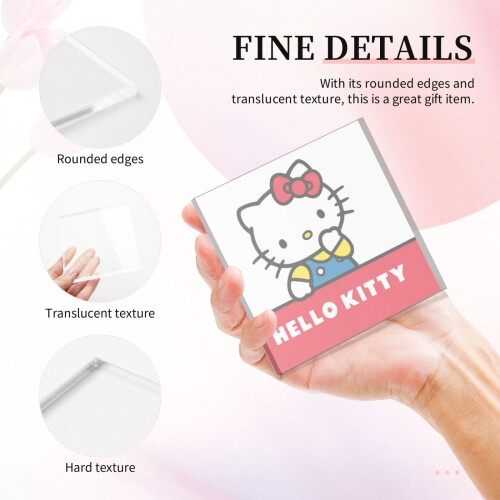 Placa de acrílico da Hello Kitty com frase inspiradora 2