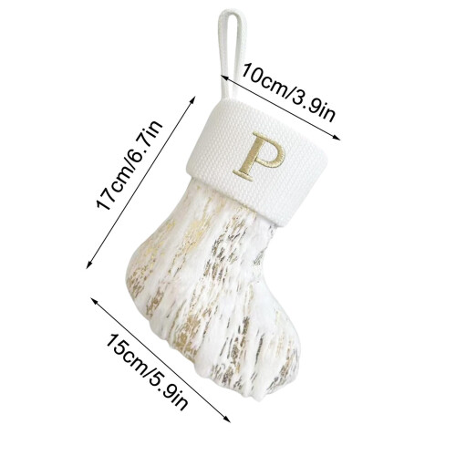 Personalisierter Weihnachtsstrumpf mit Initialenstickerei1 2