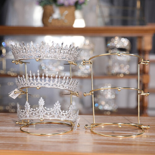 Crystal Tiara Crown Display Stand Metal 1pc 1
