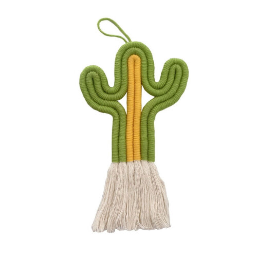 Cactus Wall Hanging Ornament - Woven Nursery Decor, Light 1