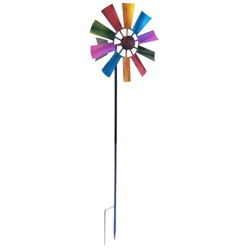28-Zoll-Windrad-Gartendekoration mit Metallstab 1