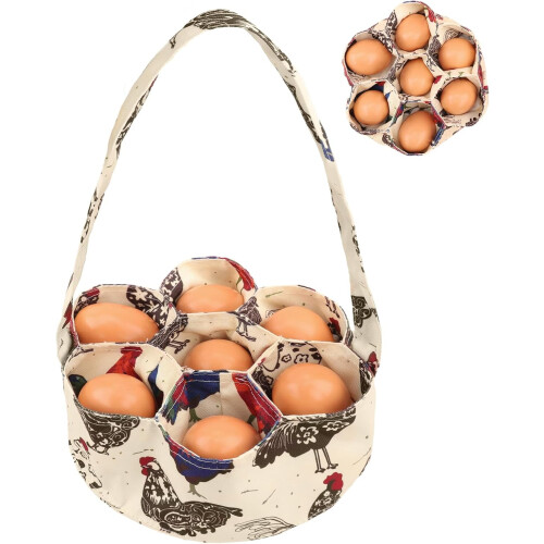 Mini panier à œufs avec 7 poches pour poules 1