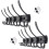 Wall Mounted Coat Rack Black with 5 Hooks 5