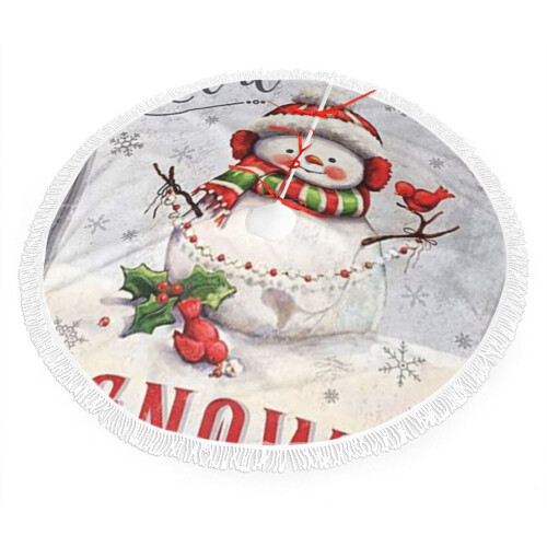 Jupe de sapin de Noël en dentelle à franges 122 cm 1