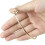 Bracciale rigido regolabile classico da donna in lega 4