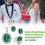 Set di collana, anello e orecchini in rame e zirconi verdi 4