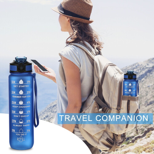 Μπουκάλι Νερού VALSEEL για Κίνητρα 32oz Χωρίς BPA, Αδιάβροχο 1