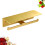 Porte-rouleau double en aluminium brossé doré, fixation murale 4