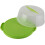 Porta-bolos e cupcakes com cúpula verde translúcida de 26,4 cm (10,4 polegadas) 2