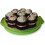 Portable cake carrier green translucent dome 10.4 inch 5