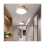 Luminária de teto LED moderna com design nórdico em madeira rosa. 3