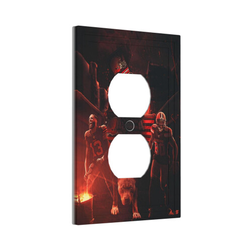 Leather Roman Frame Light Switch Wall Panel Single 1