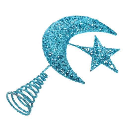 Guangmc 3D glitter star tree topper blue 1