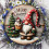 Karácsonyi fa kerek dísztábla 2