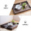 Plateau de service en bois, palette de rangement, 2 pièces 3