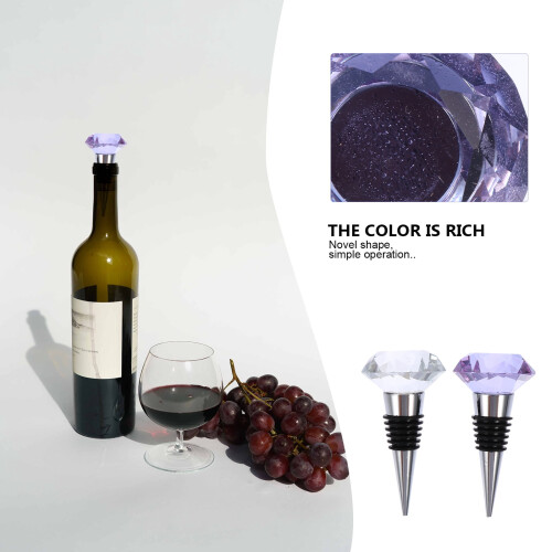 Ensemble de bouchons de vin en cristal (2 pièces) 2