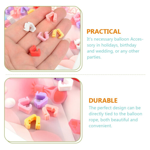 Clips de plástico para globos Mizh para sellar (100 unidades) 2