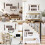 Semne decorative din lemn „Aceasta este noi” cu text rustic, 4 buc. 2