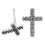 Xing cross stud earrings for women small pair 5
