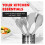 Silicone Kitchen Utensil Set Gray 5-Piece 2
