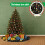 Kerstboomrok zwart goud pluche 76 cm 3