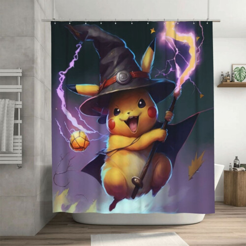 Σίδερο κουρτίνας ντους Pokemon 72x72 ίντσες 2