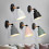 Modern LED Wall Lamp with Plug Wooden Bracket 3