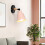 Modern LED Wall Lamp with Plug Wooden Bracket 4