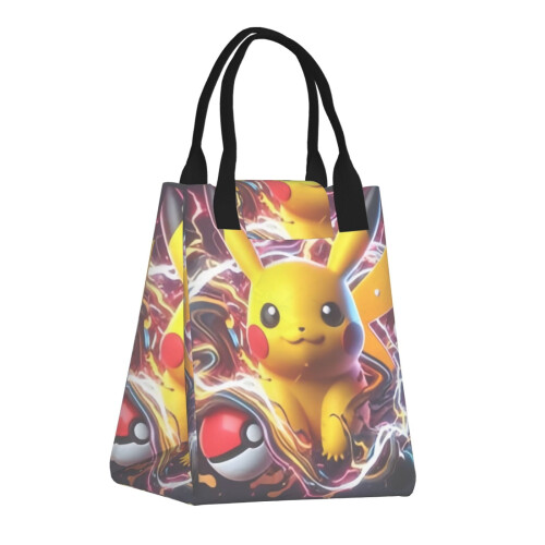 Pikachu isolierte Lunchtasche, wasserabweisend, 1 Stück 1