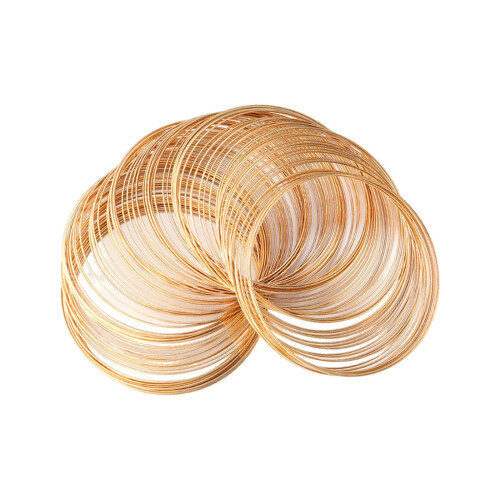 Memory Wire for Jewelry Making 0.6mm Gold 100 Loops 1