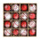 Christmas Tree Balls Ornament Set Red White Shatterproof 3