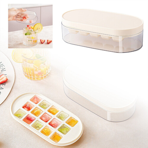 Eiswürfelform in Lebensmittelqualität mit Deckel, Mini-Pressform, 12 Würfel 1