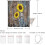 Duschvorhang mit Sonnenblumenmuster, rustikales Blumenmuster, 183 x 213 cm 4
