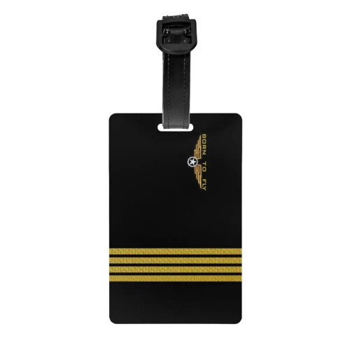 Born To Fly Pilot Luggage Tag with Name Card 1