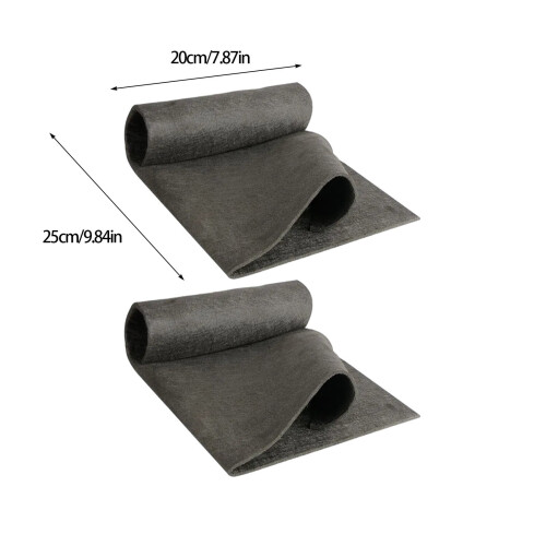 Glass Wiping Rag Gray Multifunctional 1 Piece 2