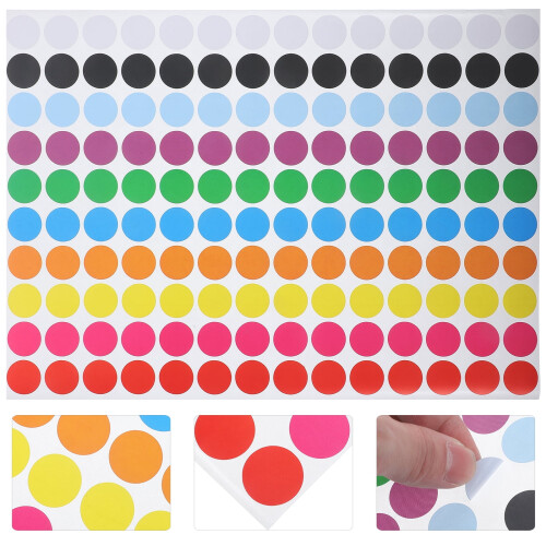 Αυτοκόλλητα Xing5Sheets of Circle Dot, Ετικέτες, Αυτοκόλλητα Dot, Χρωματιστές Ετικέτες 1