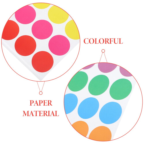 Αυτοκόλλητα Xing5Sheets of Circle Dot, Ετικέτες, Αυτοκόλλητα Dot, Χρωματιστές Ετικέτες 2