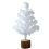 Mini White Christmas Tree with Wooden Base 30 cm 3