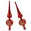 Vintage Plastic Christmas Tree Topper Red Metallic 2pcs 4