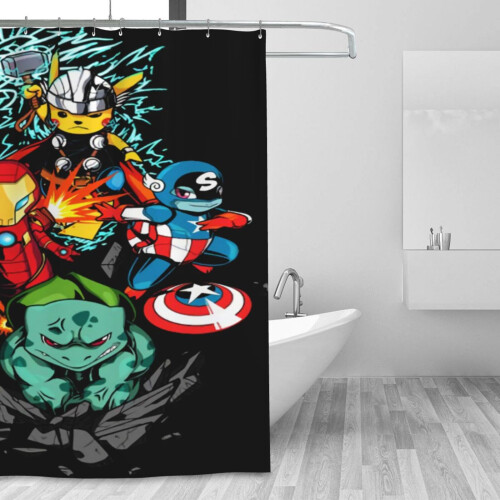 Pokémon-Duschvorhang aus Eisen, 183 x 183 cm 1