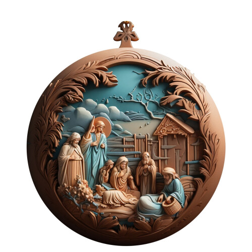 Weihnachtskrippen-Ornament, Weihnachtsbaumschmuck 1