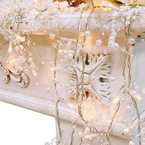 LED beaded lights Christmas decoration white 2m 1