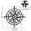 Metal Nautical Compass Wall Decor Black 11 Inch 2