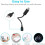 USB star projector night light red portable adjustable 4