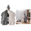 Elephant Ceramic Figurine Gray White Standing Home Decor 6