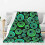 Neon Blue Green Sofa Blanket 60" x 50" 3