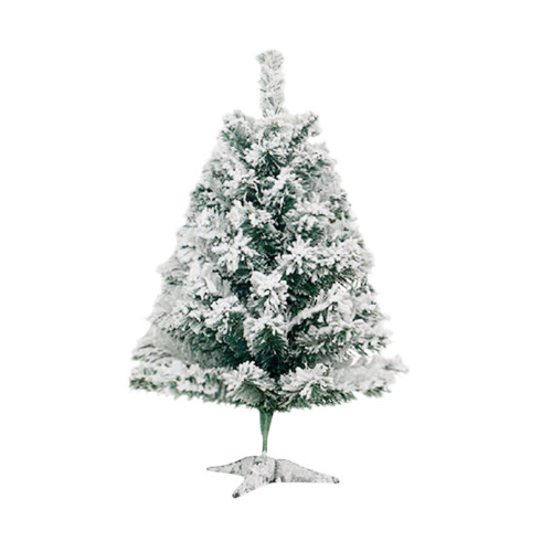 3ft Pre-Lit Flocked Artificial Christmas Tree with Stand 1